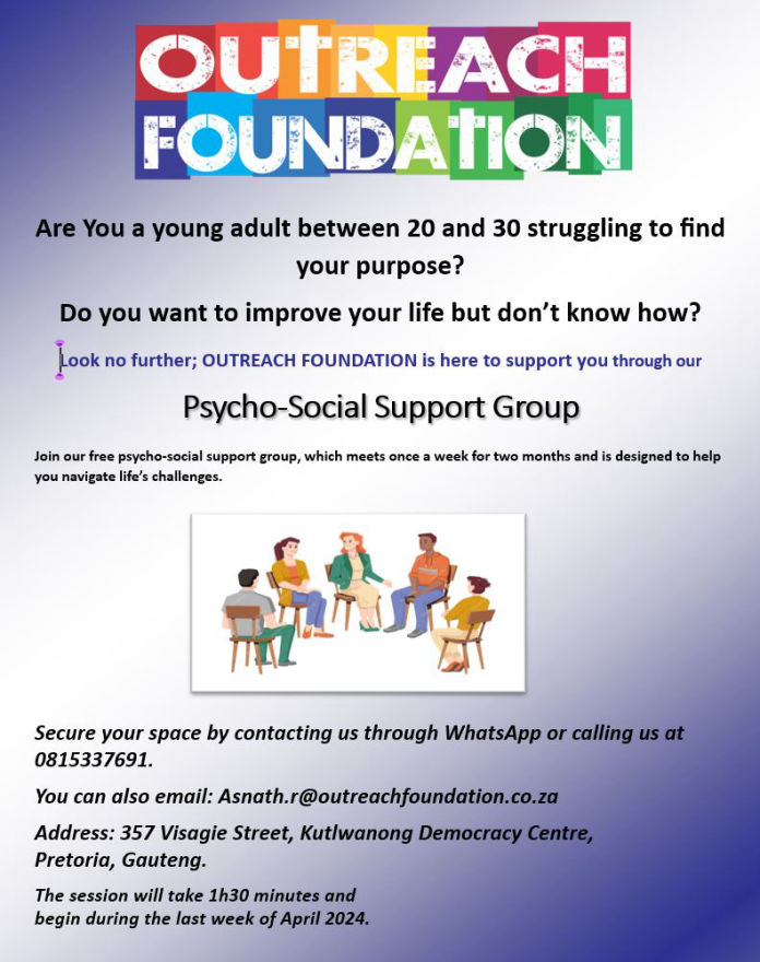 Join the Pretoria psycho-social young adult group