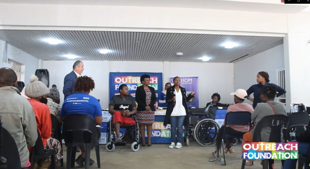 IOM through Outreach Foundation gave assistive devices to several people with disabilities.