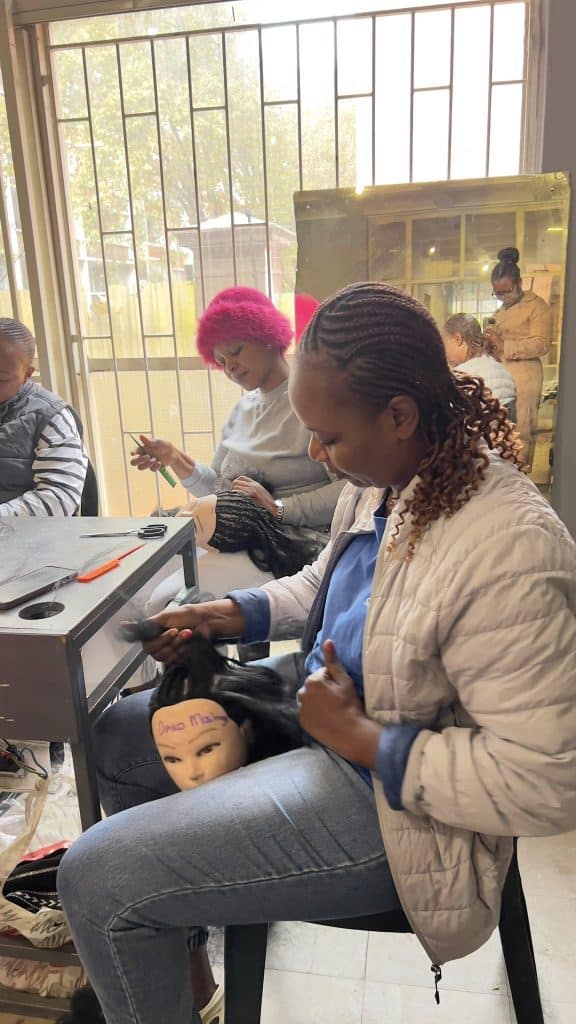 Wig making classes at Outreach Foundation