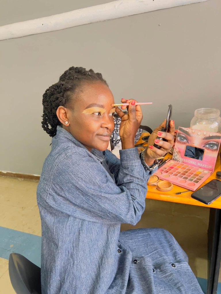 Beauty training in Outreach Foundation's Hillbrow office