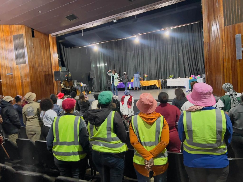 Human Rights Workshop in Hillbrow helping ladies know what their rights are