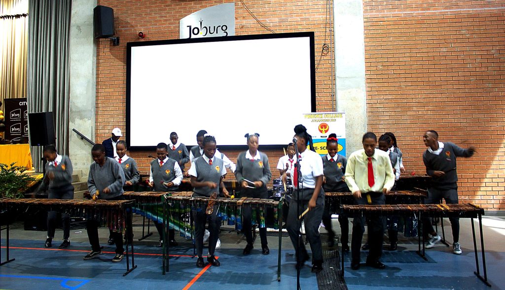 Outreach Foundation's Marimba Band plays at the Department of Health's awards ceremony